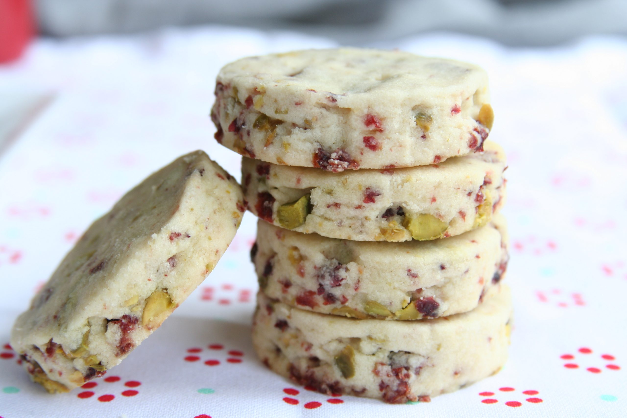 Cranberry and Pistachio Shortbread Cookies Bakes by Brown Sugar