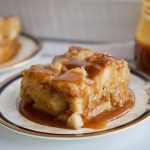 Roasted Peach Bread Pudding