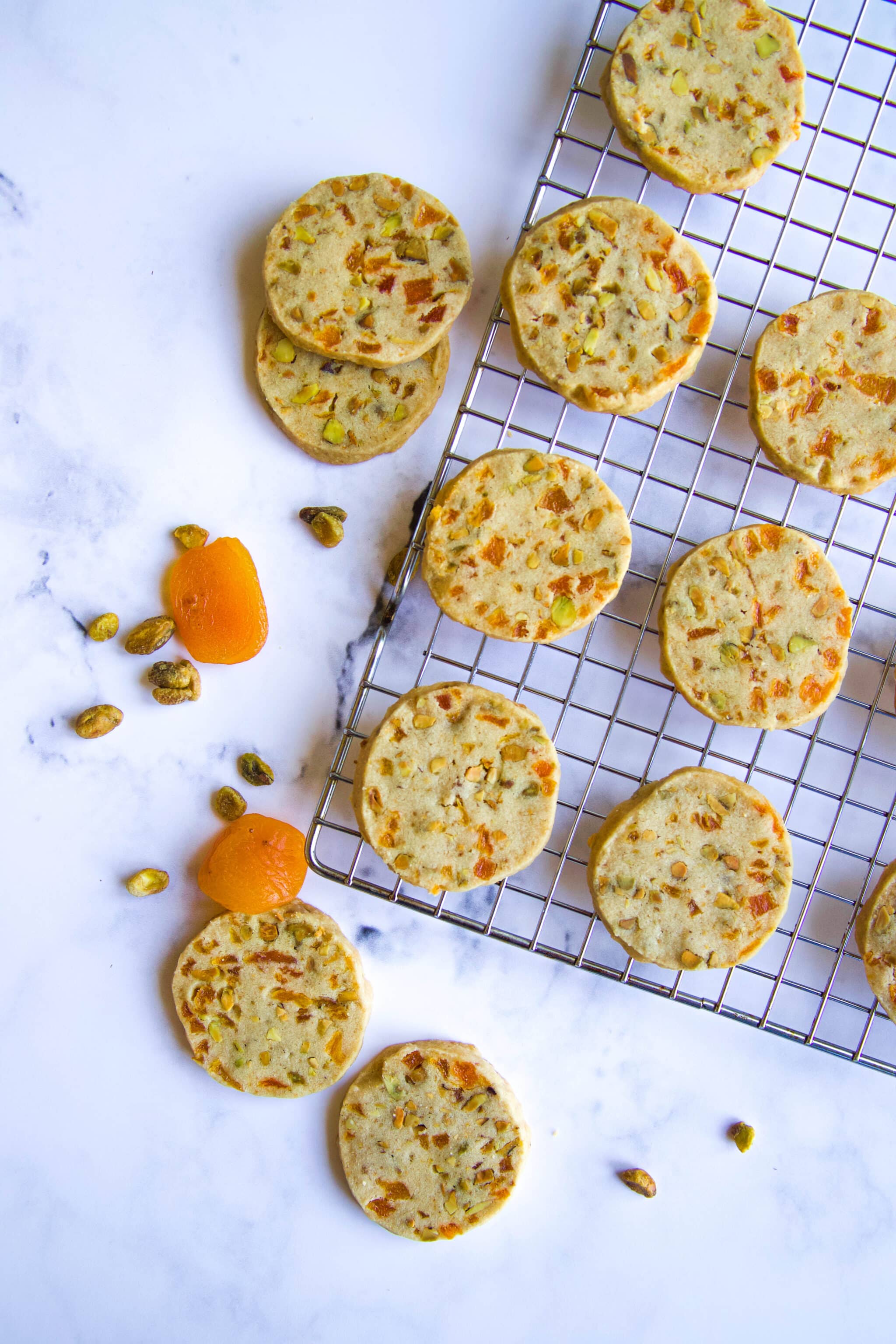 Apricot and Pistachi0 Shortbread Bakes by Brown Sugar
