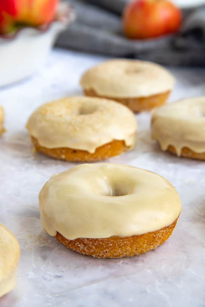 Baked Apple Cider Doughnuts with Maple Glaze Bakes by Brown Sugar