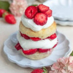 Strawberry shortcake on a small plate