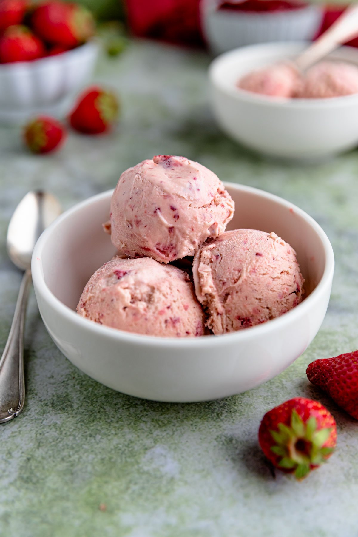 Homemade Roasted Strawberry Ice Cream-image