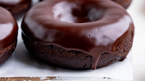 Fudgy Baked Chocolate Doughnuts with Espresso