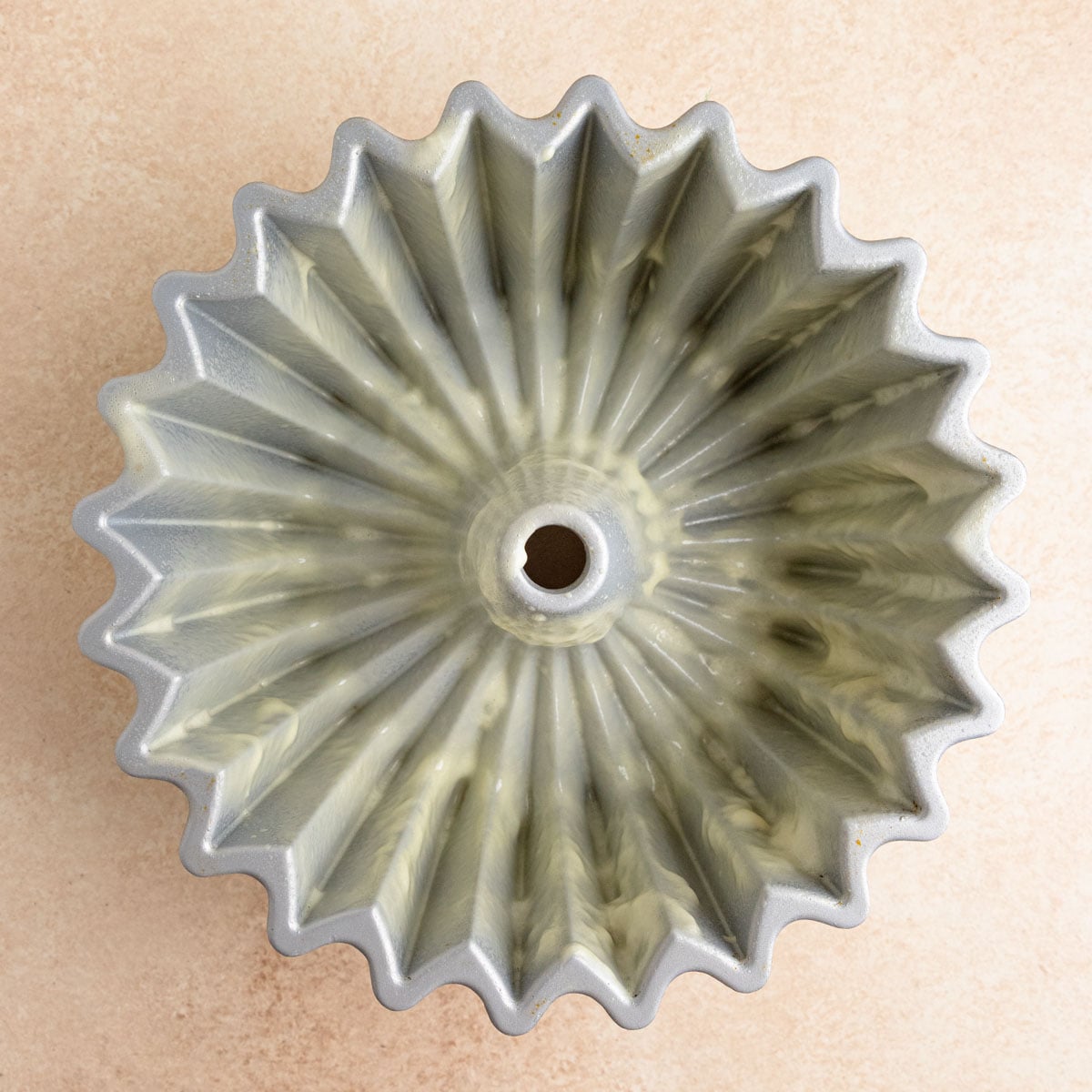 Nordicware Brillance Bundt pan coated with baking spray